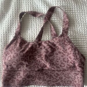 Athleta Pink Leopard Sports Bra